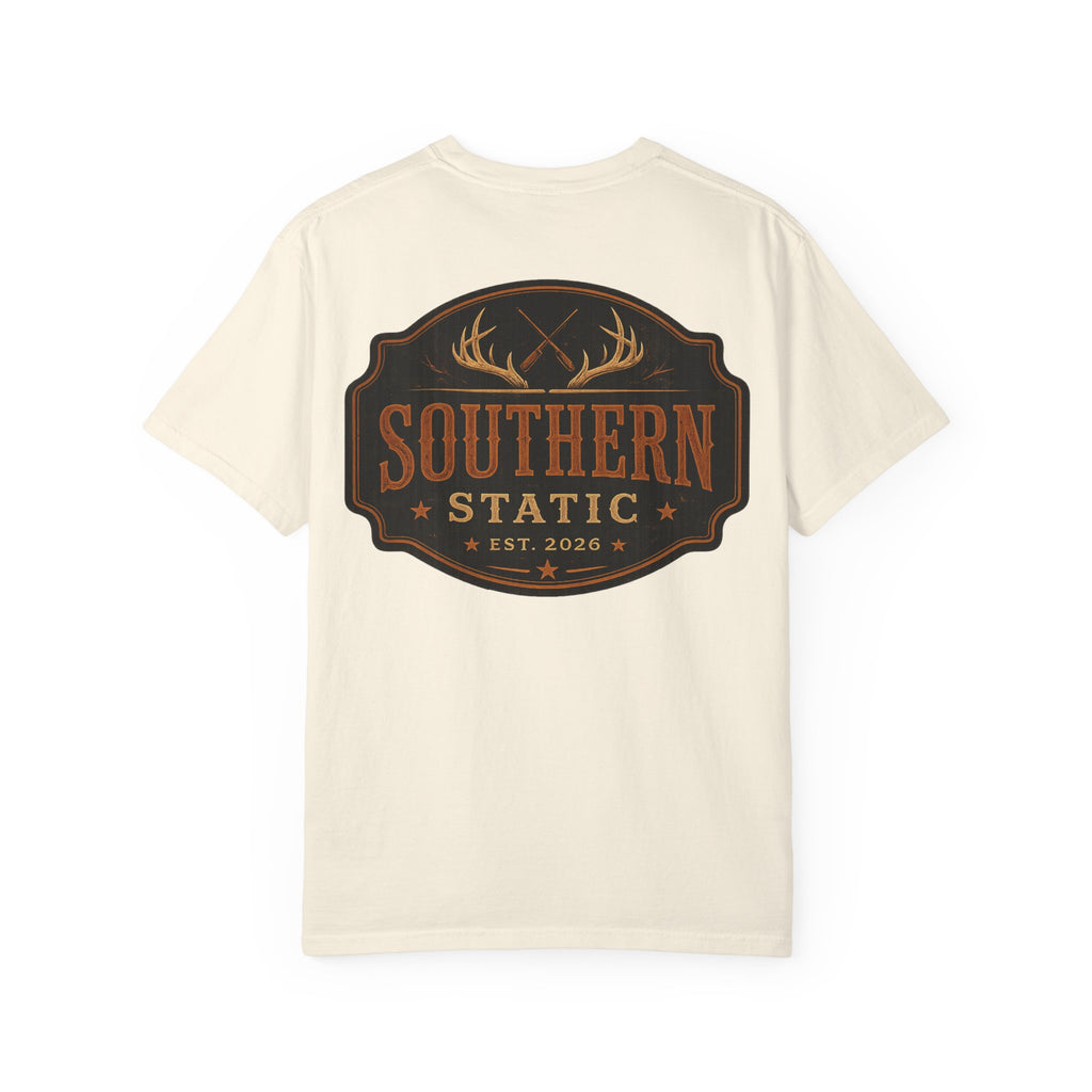 Southern Static Graphic T-Shirt — Vintage Hunting Crest Tee