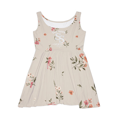 Blush Floral Pattern Women's Skater Dress