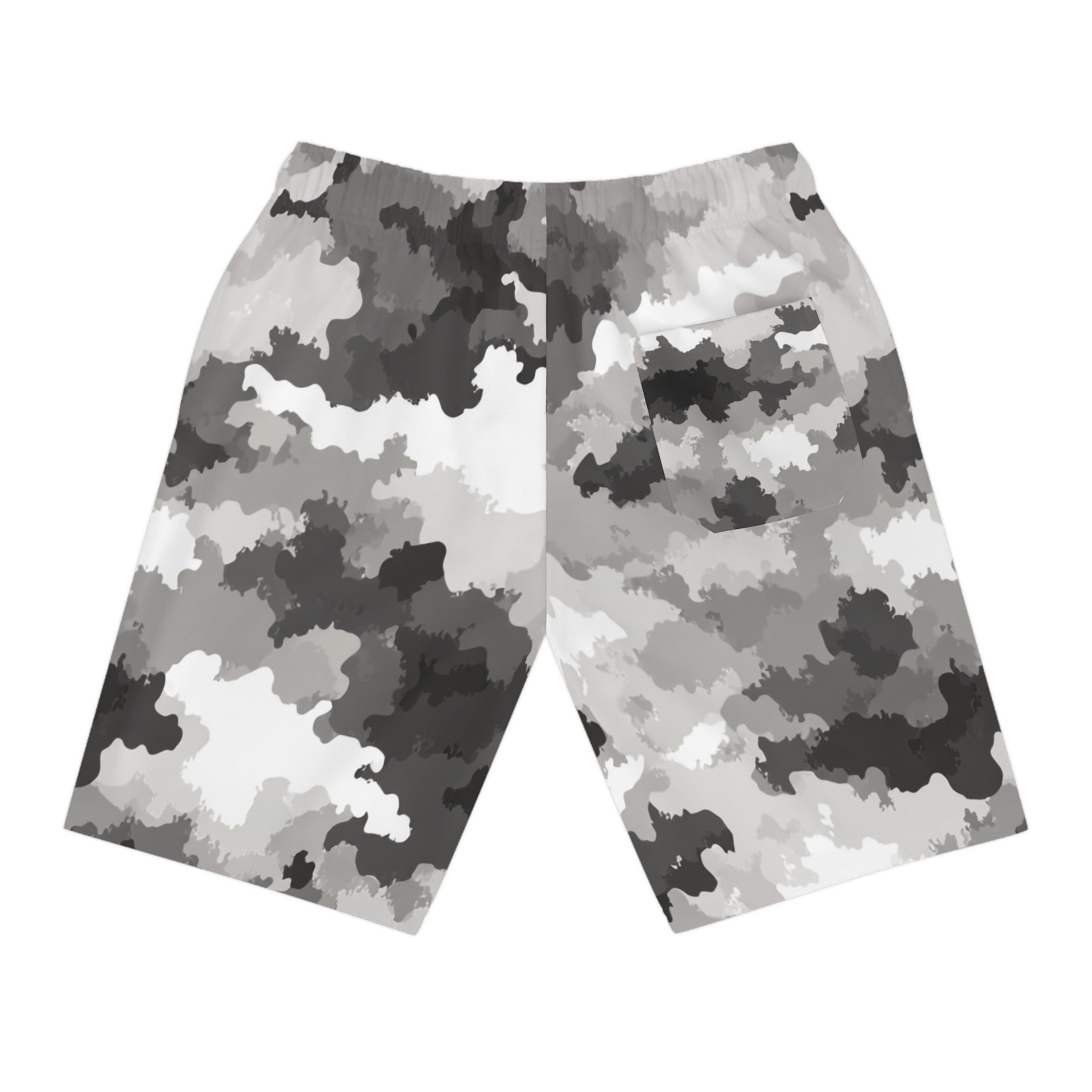 Gray Camo Athletic Long Shorts — Southern Savages Logo