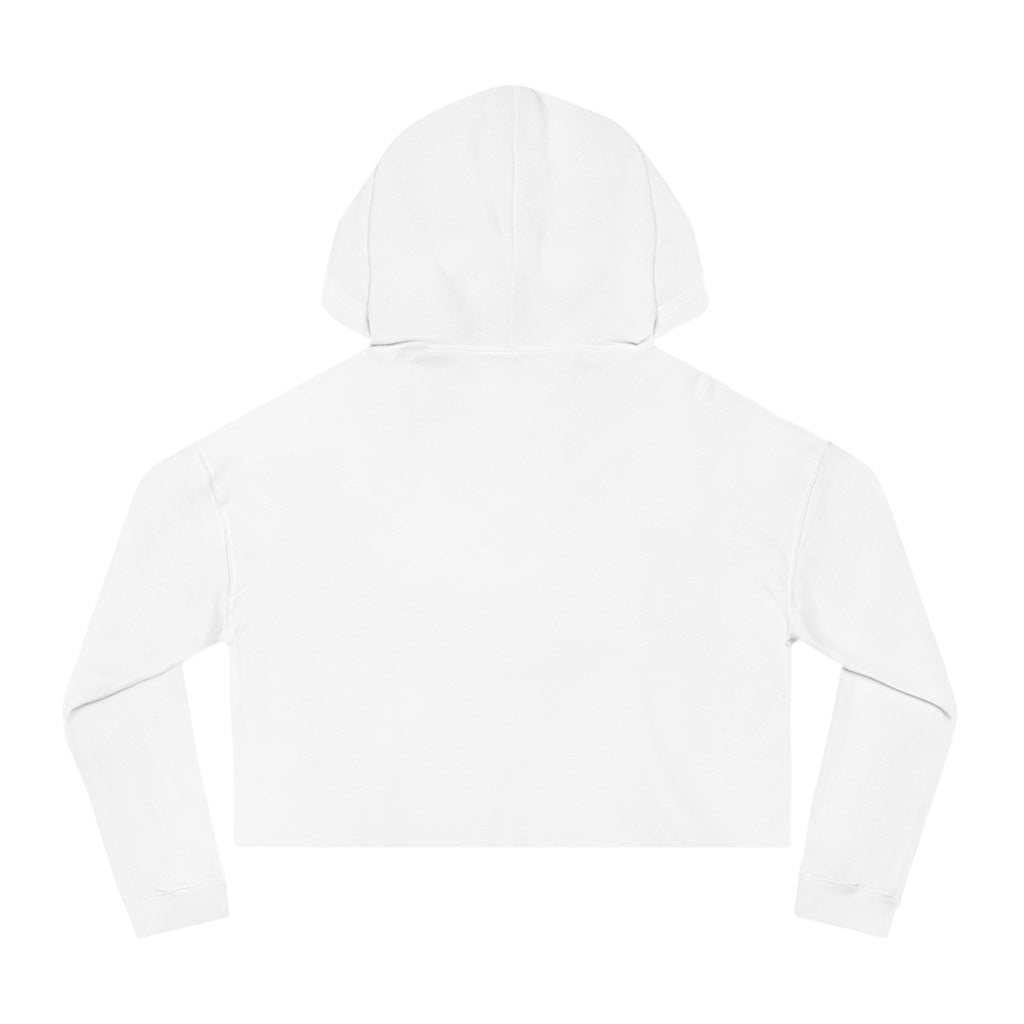 Cropped Hoodie — Southern Static Duck Hunter Graphic (Woman & Dog)