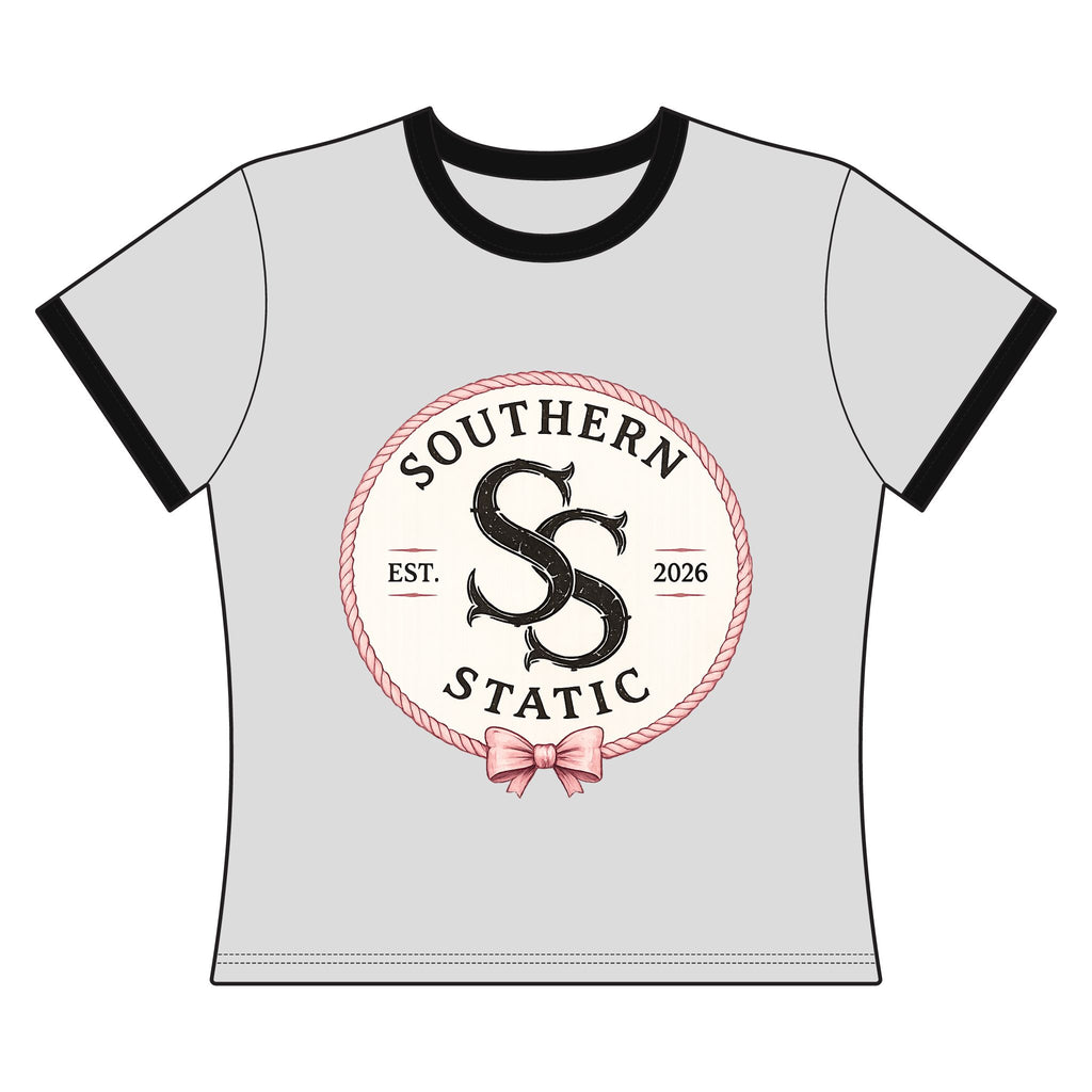 Southern Static Ringer Tee — Vintage Rope Logo Women's Shirt