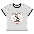Southern Static Ringer Tee — Vintage Rope Logo Women's Shirt