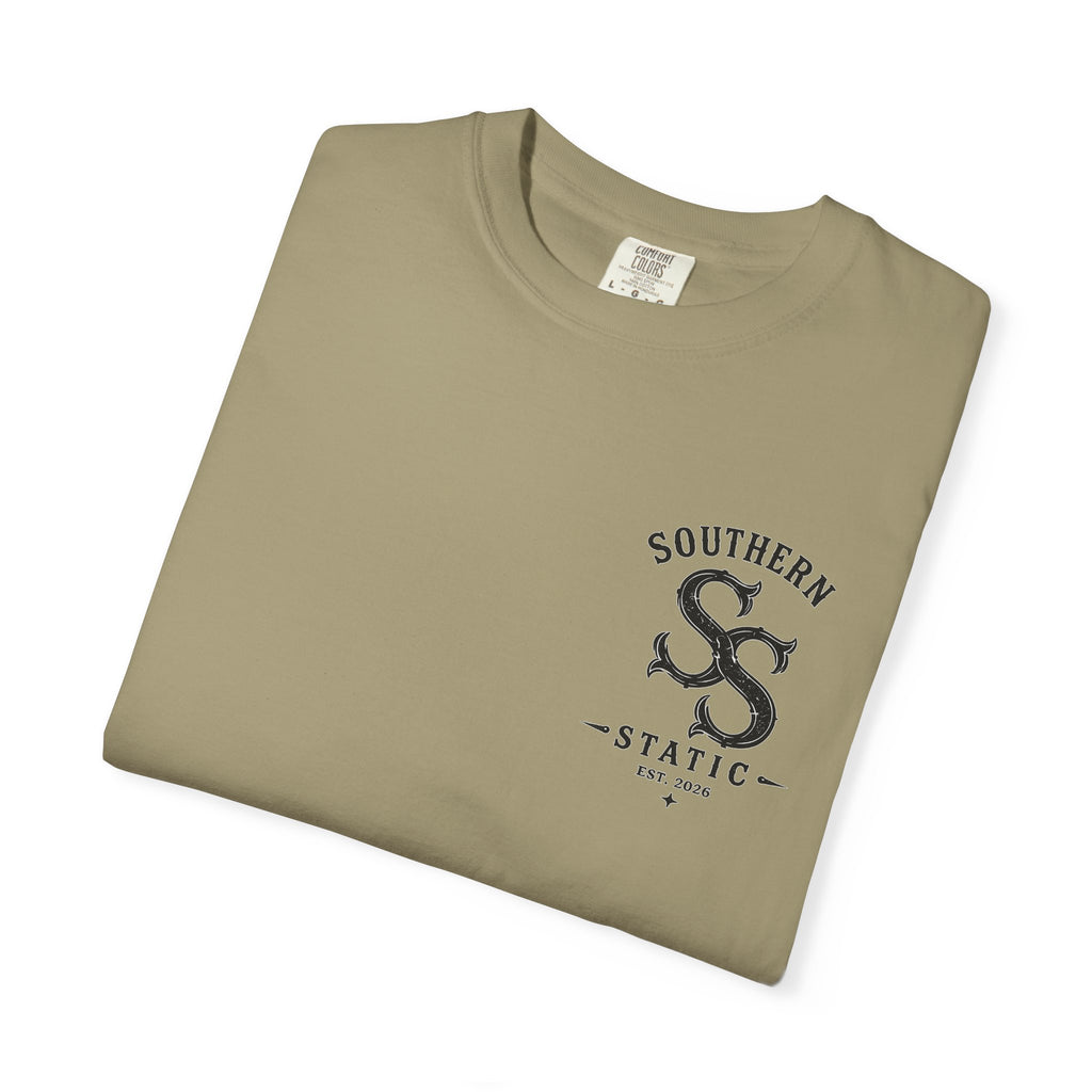 Southern Static Vintage Shield T‑Shirt — 'Southern Static' Logo Tee