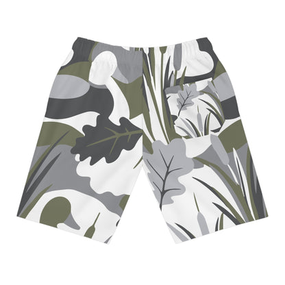 Camouflage Wetland Athletic Shorts — Duck & Reeds Camo Print