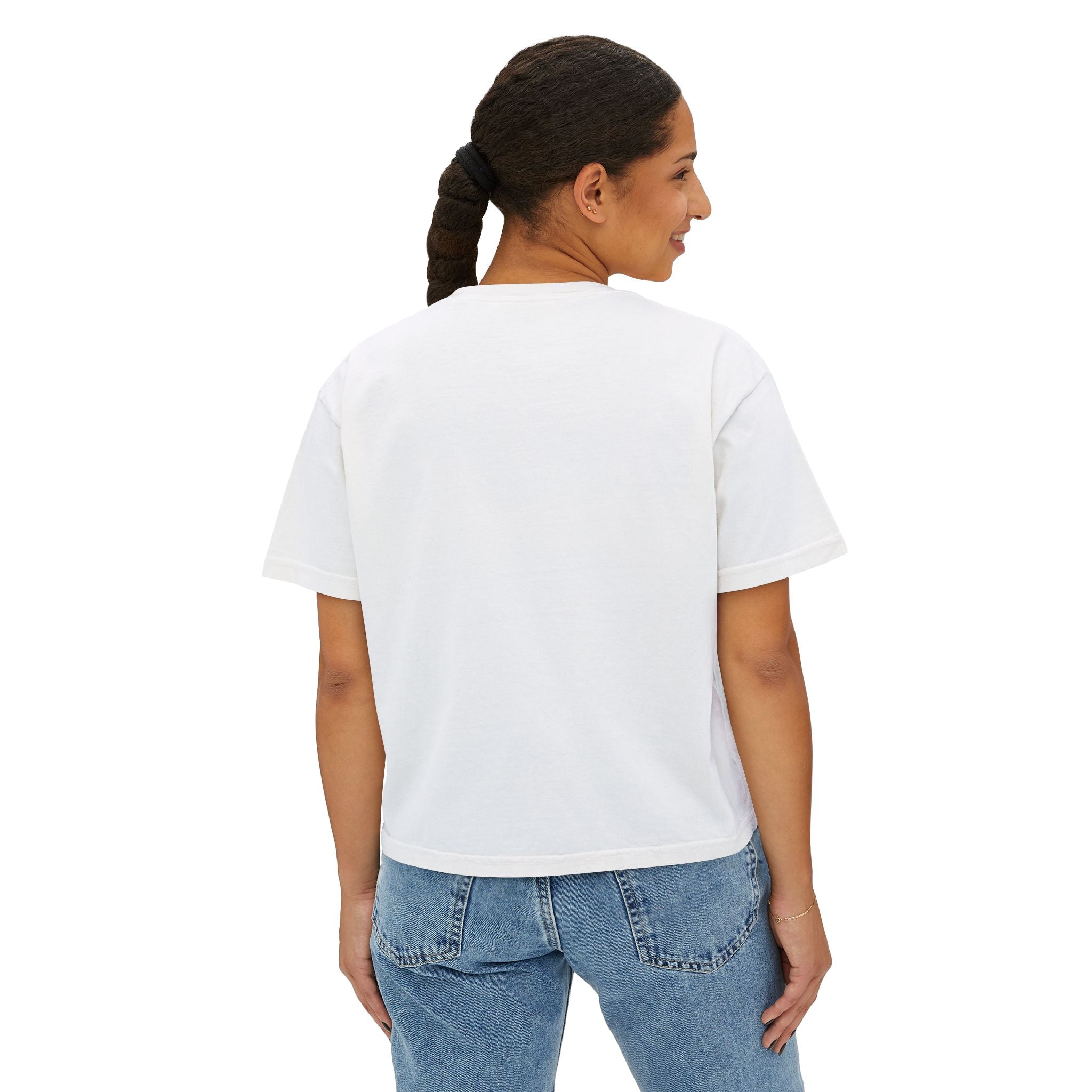 Southern Static Women's Boxy Tee – Retro Camo Script Logo