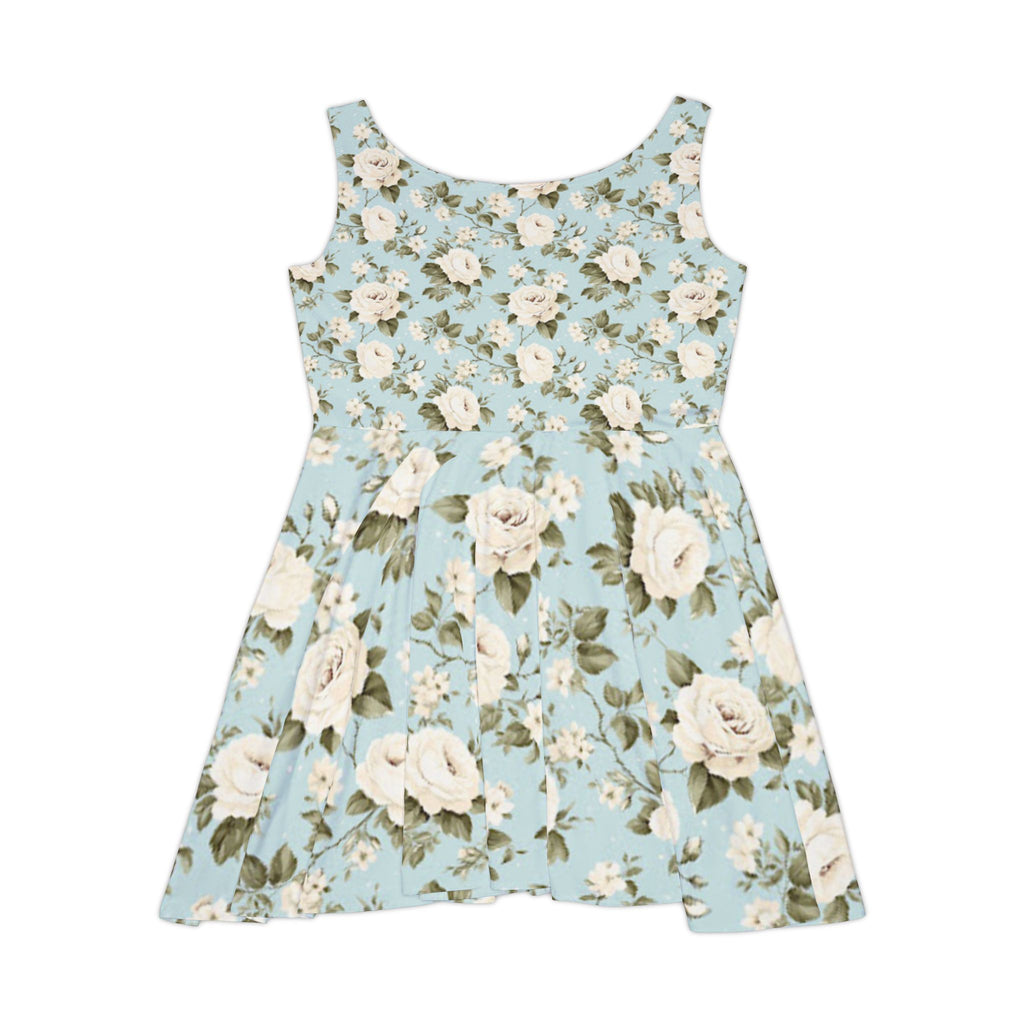 Floral Scoop-Neck Skater Dress — Southern Static Vintage Rose Print