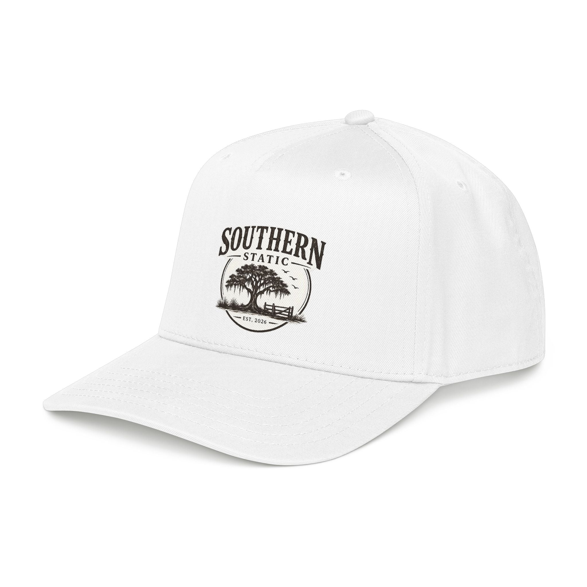 Southern Static Baseball Cap – Vintage Oak Tree Logo