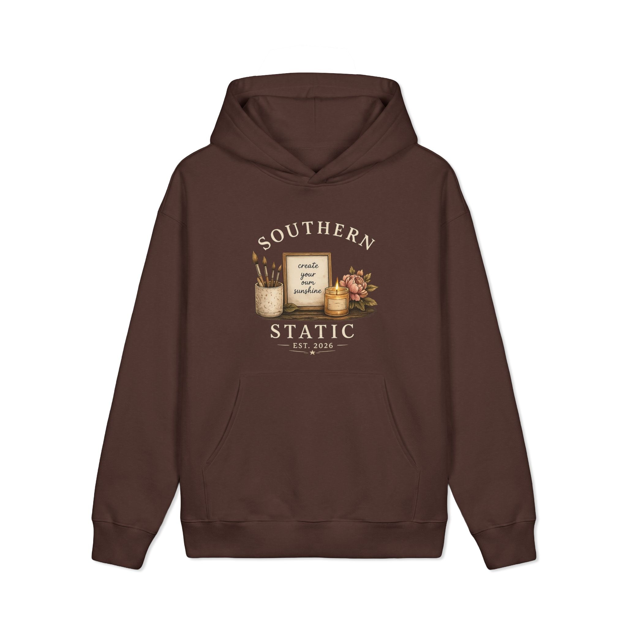 Brown Heavyweight Hooded Sweatshirt — Cozy Mainstreet Pullover