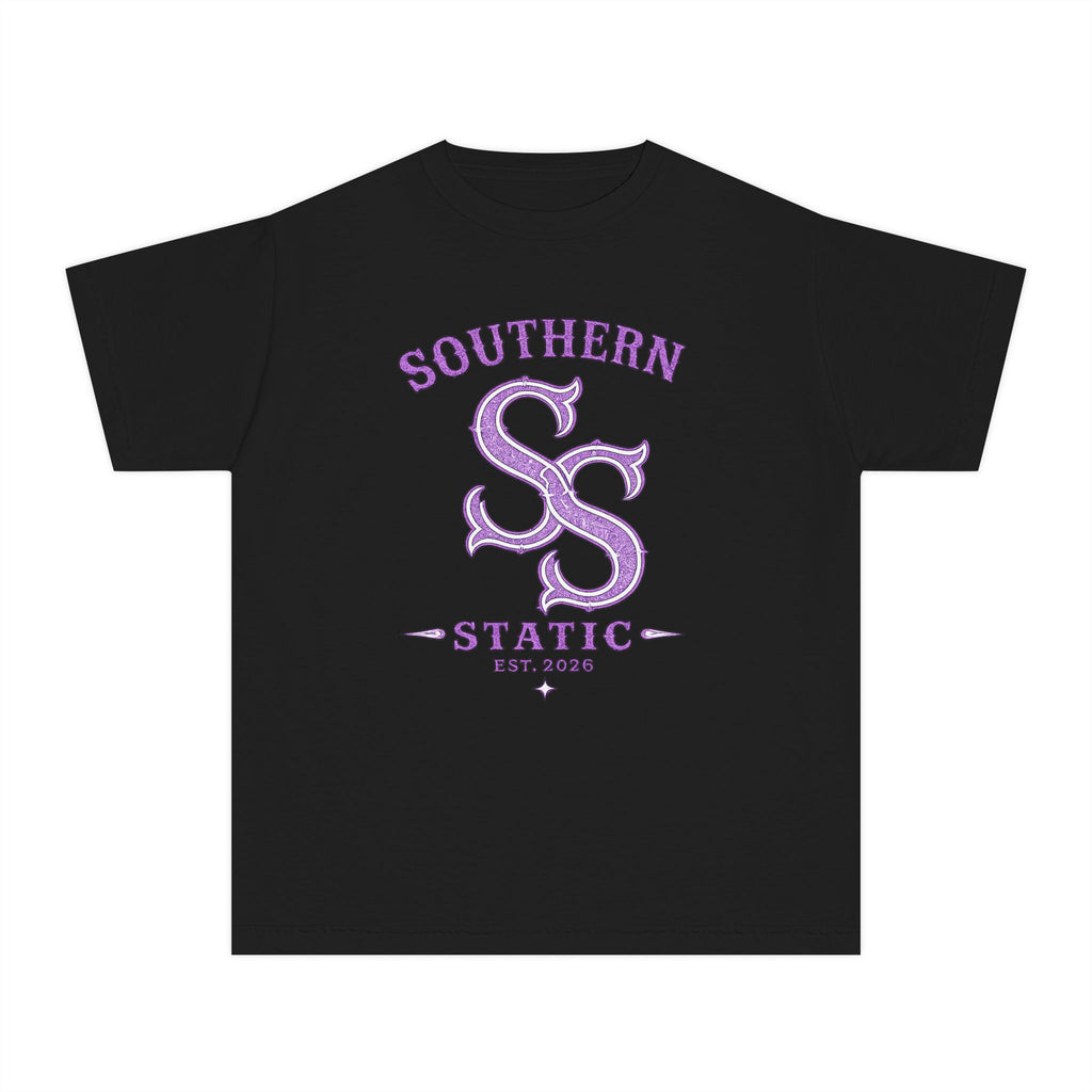 Southern Static Youth Tee — Yellow Graphic SS Logo Shirt