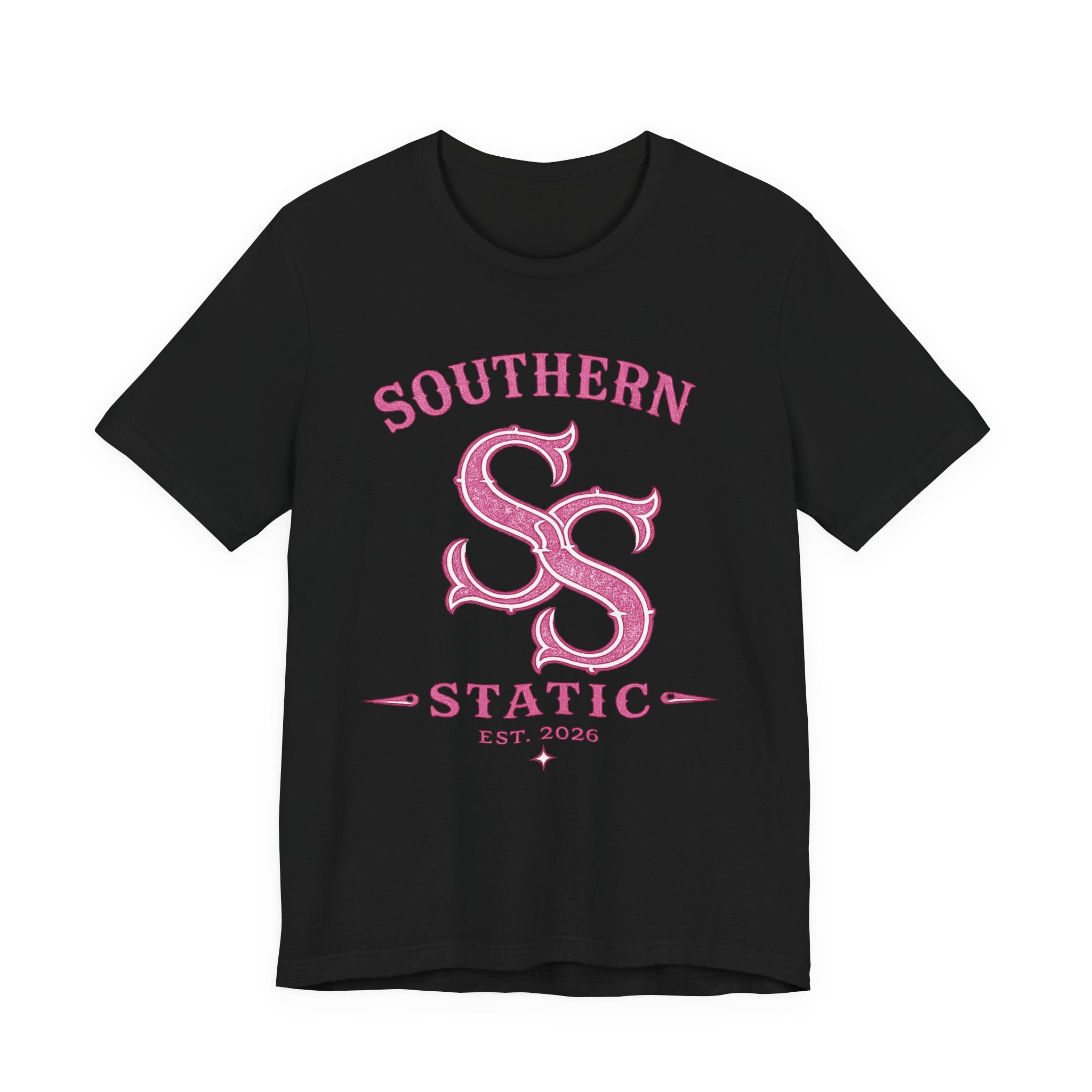 Southern Static Tee — Vintage Collegiate SS Logo Shirt