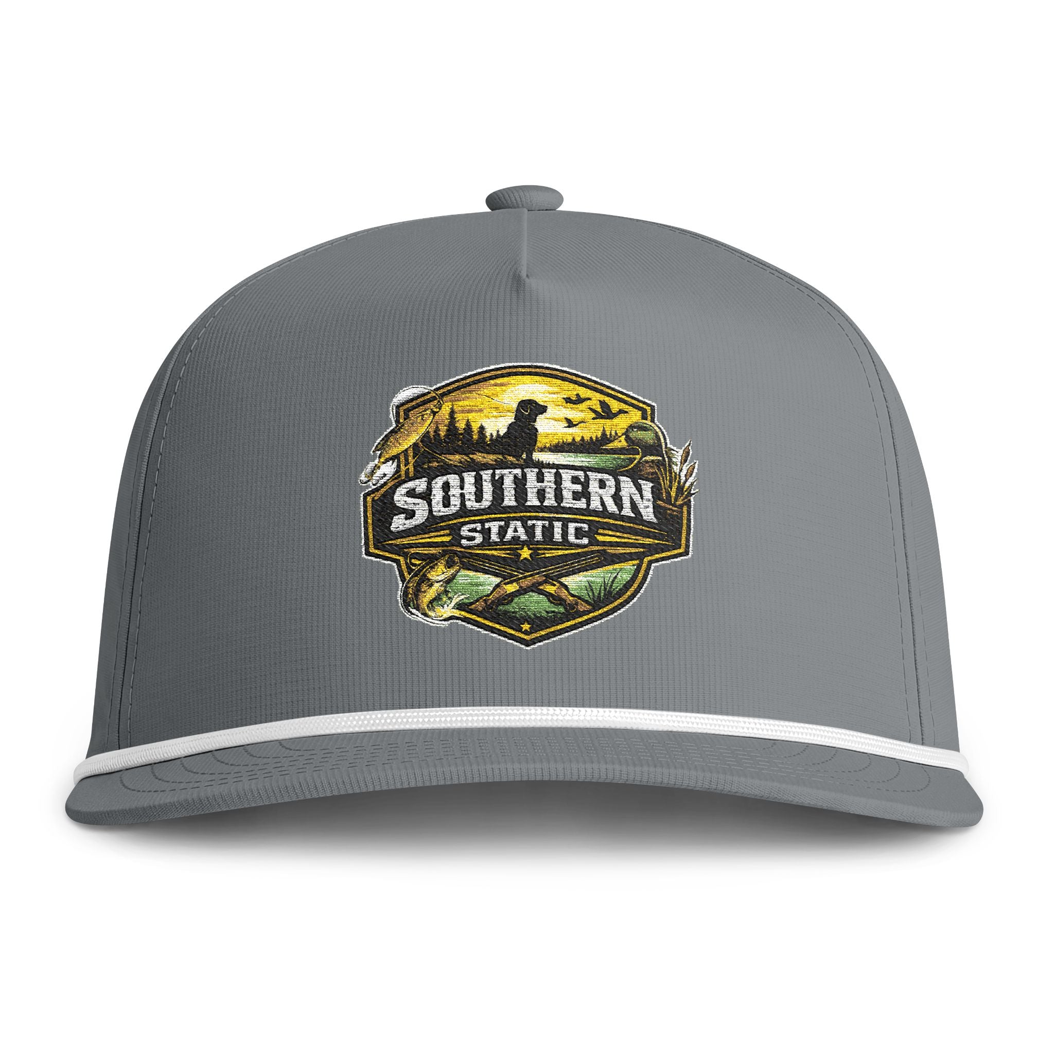 Sunwashed Rope Cap - Southern Static Embroidered Trucker Hat