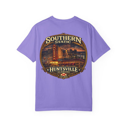 Huntsville Alabama Southern Static T-Shirt — Vintage City Skyline Tee