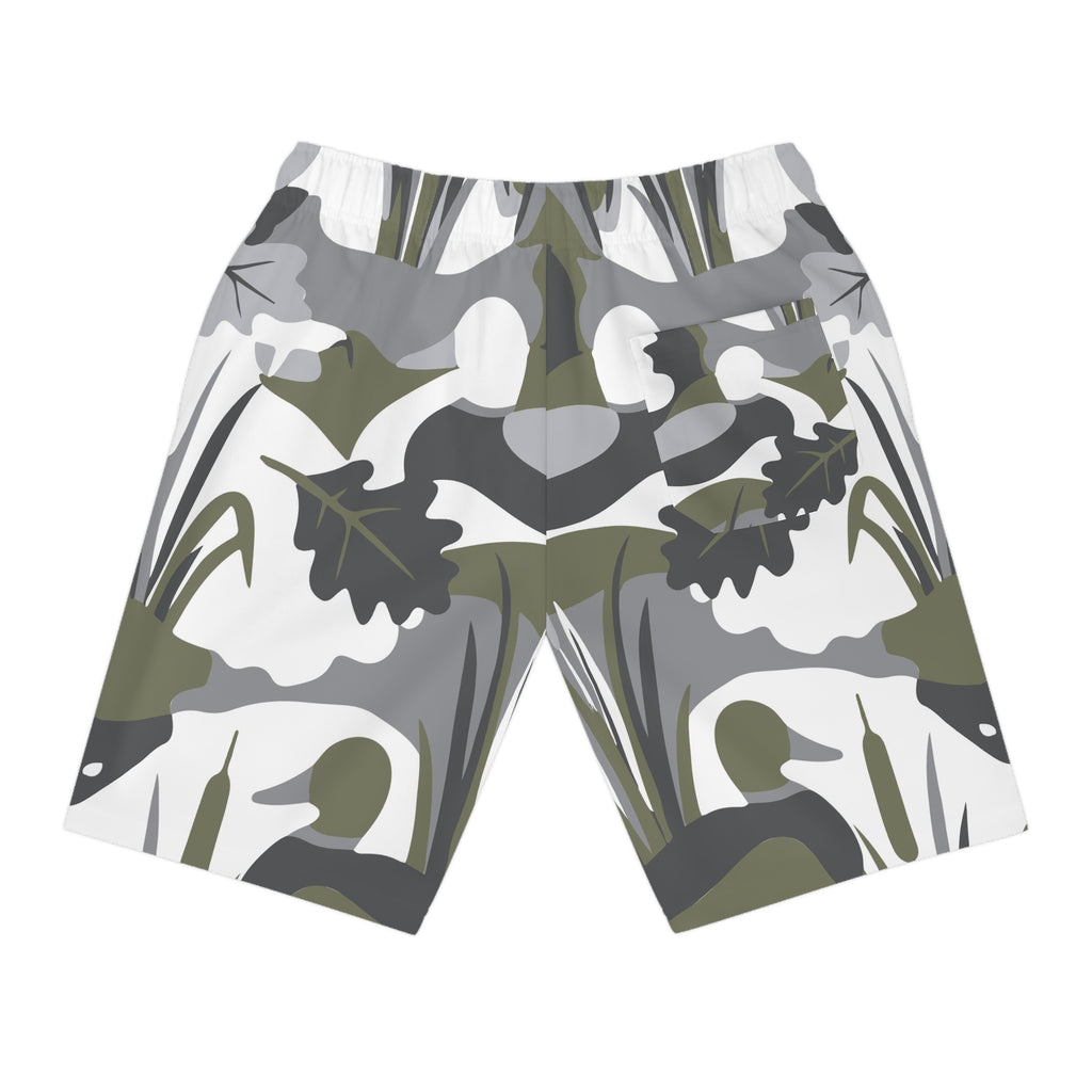 Camouflage Wetland Athletic Shorts — Duck & Reeds Camo Print
