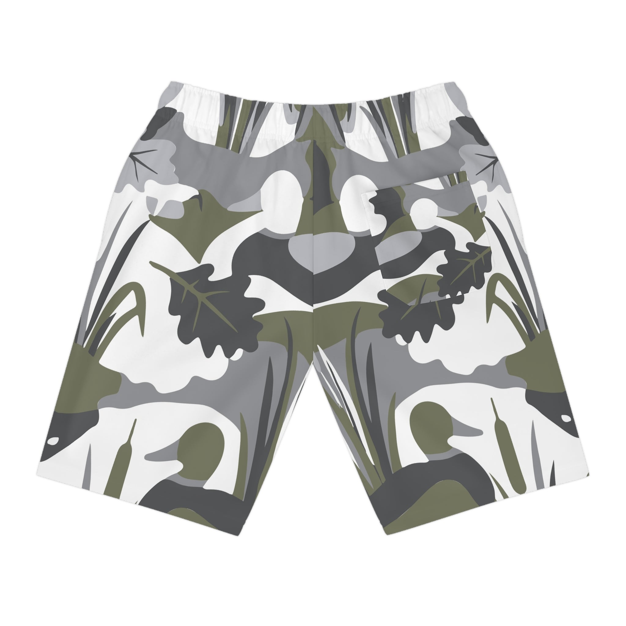 Camouflage Wetland Athletic Shorts — Duck & Reeds Camo Print