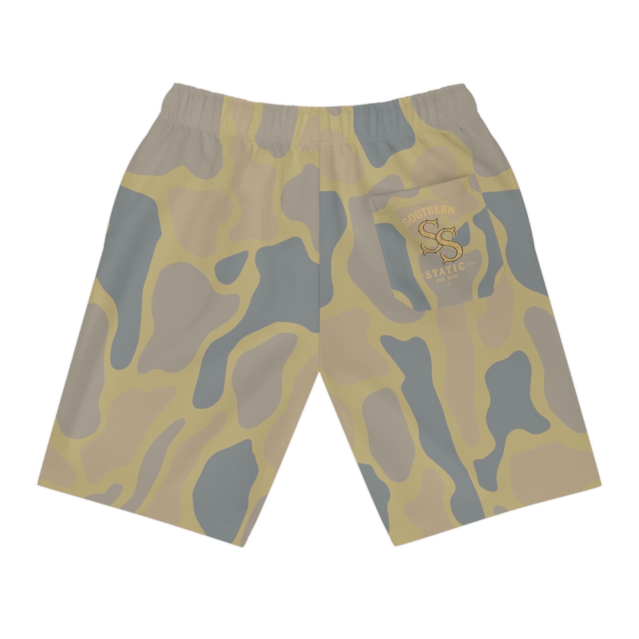 Desert Camo Athletic Shorts — Lightweight AOP Performance Shorts