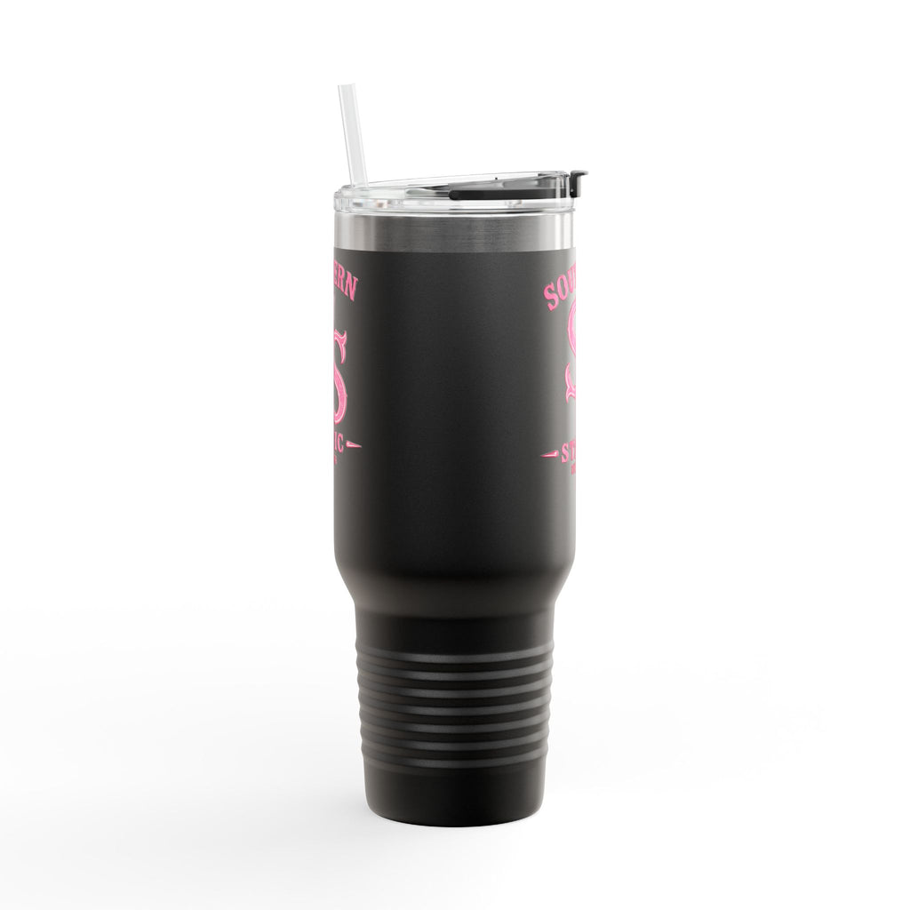 40oz Insulated Travel Mug — Southern Static Pink Logo