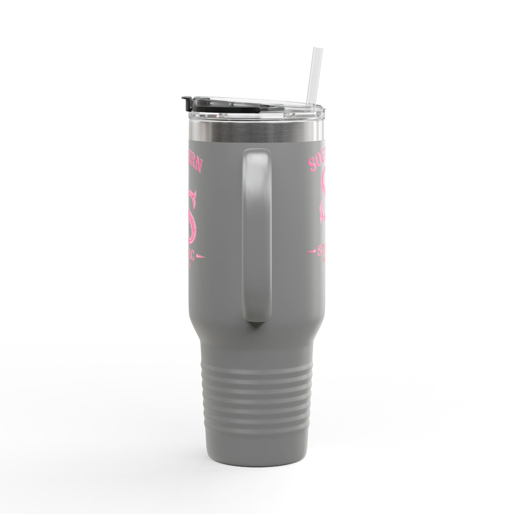 40oz Insulated Travel Mug — Southern Static Pink Logo