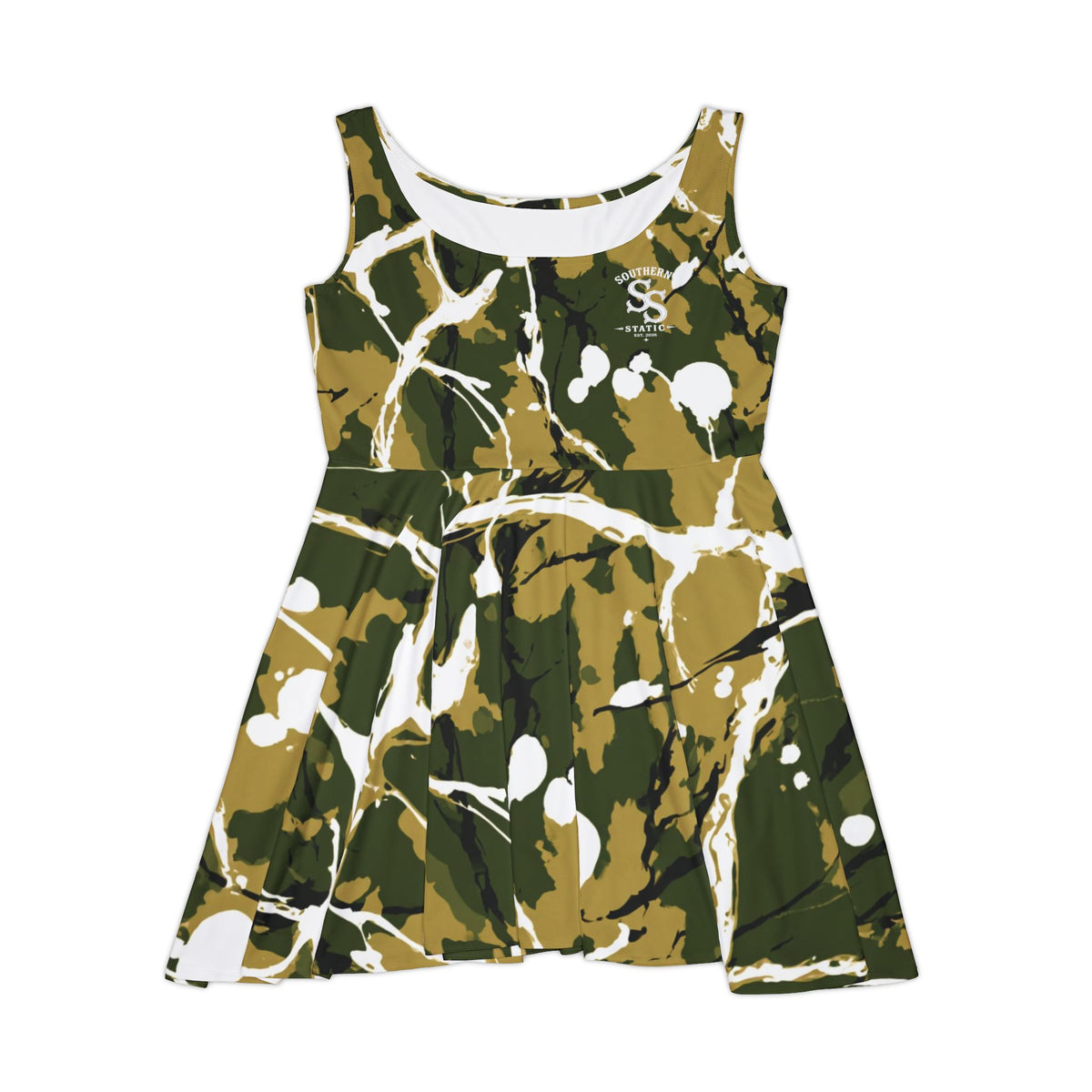 Skater Dress — Camo Splatter "Southern Strong" Women's Sundress