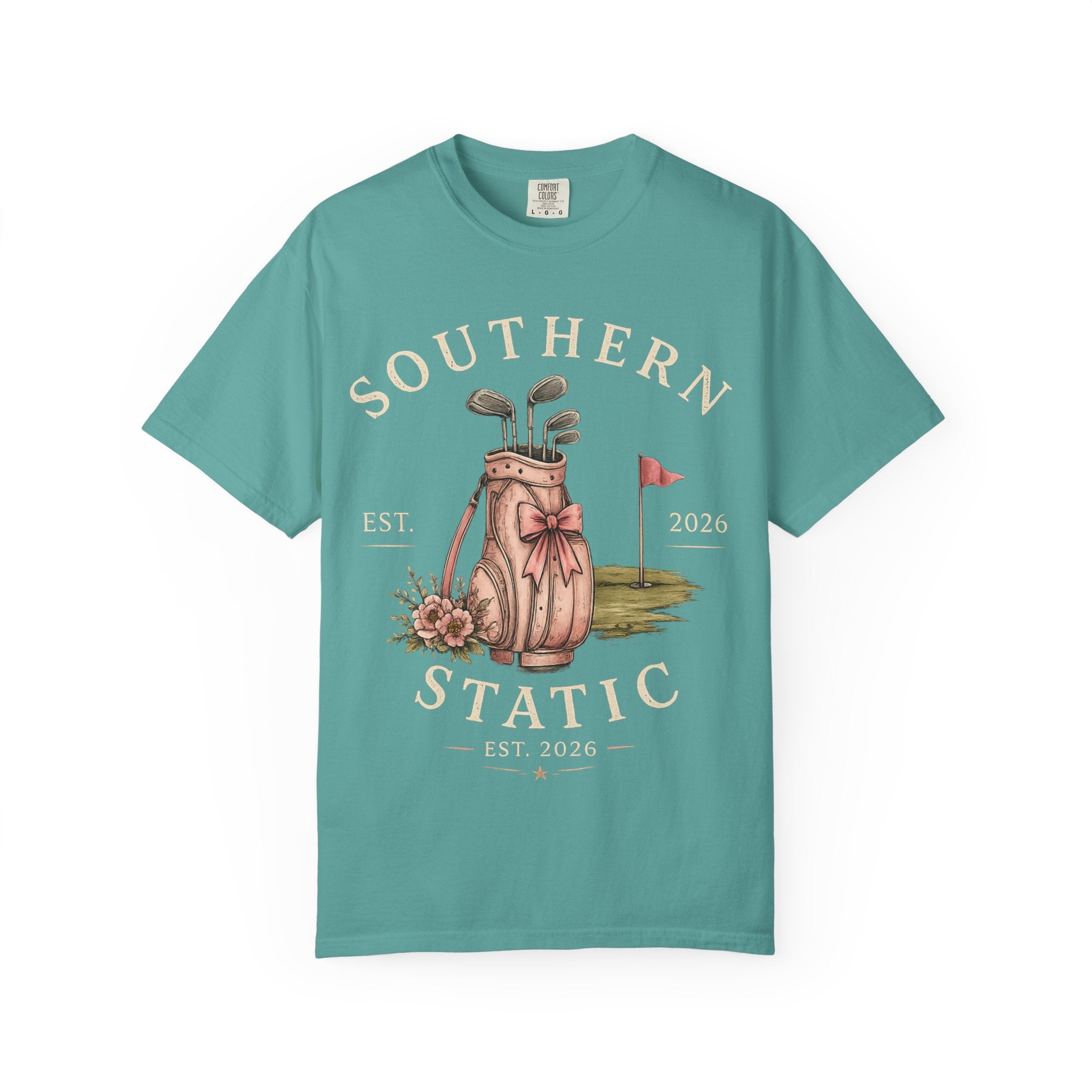 Golf Bag Graphic T-Shirt — "Southern Static" Vintage Golf Tee