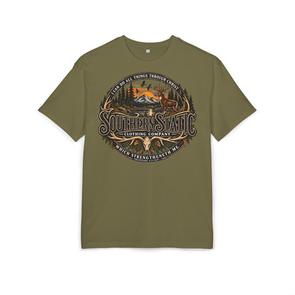 Southern Static Graphic Tee — Outdoor Vintage Sunset Design