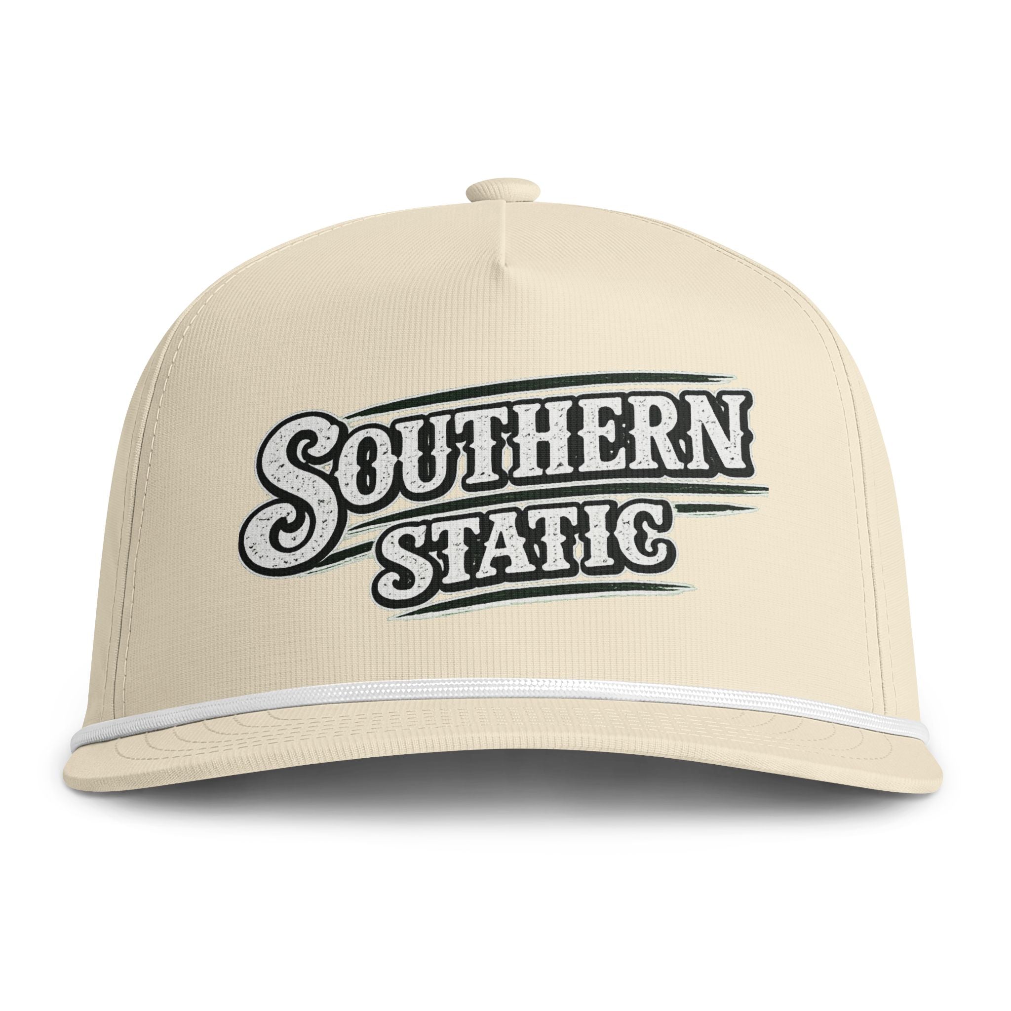 Southern Static Sunwashed Rope Cap — Vintage Retro Embroidered Baseball Hat