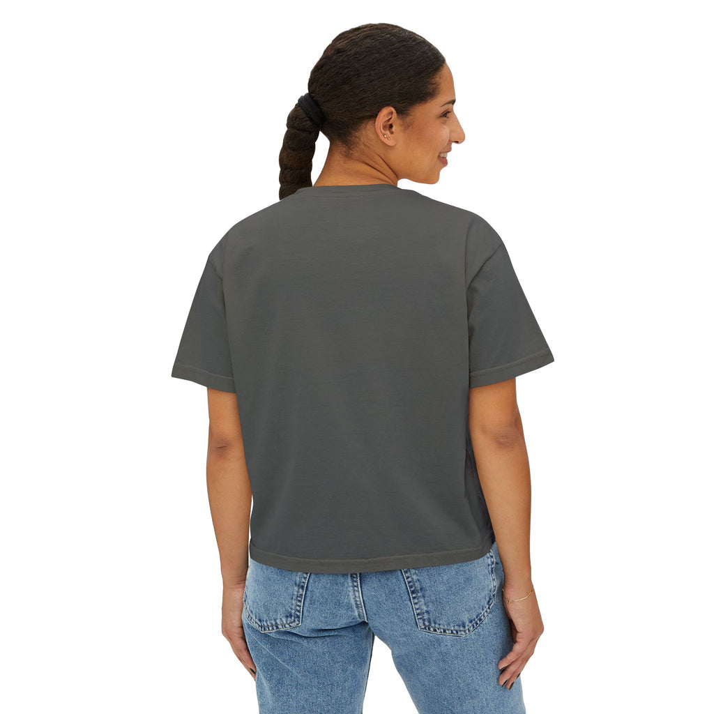 Southern Static Camo Boxy Tee — Women's Cropped Graphic T-Shirt