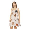 Abstract Earth Tone Shapes Skater Dress | AOP
