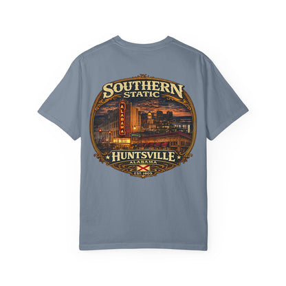Huntsville Alabama Southern Static T-Shirt — Vintage City Skyline Tee