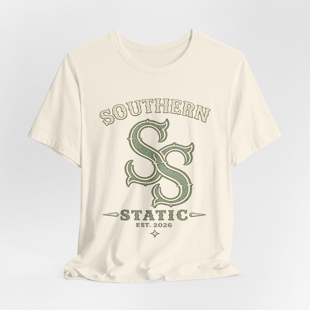 Southern Static SS Logo Tee — Vintage Collegiate Graphic T-Shirt