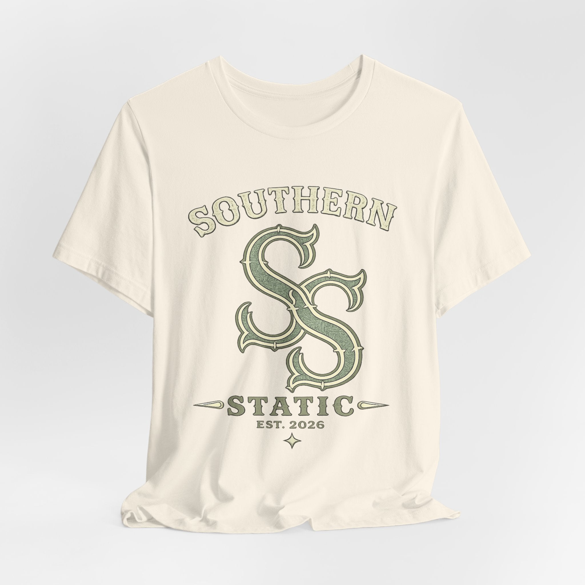 Southern Static SS Logo Tee — Vintage Collegiate Graphic T-Shirt