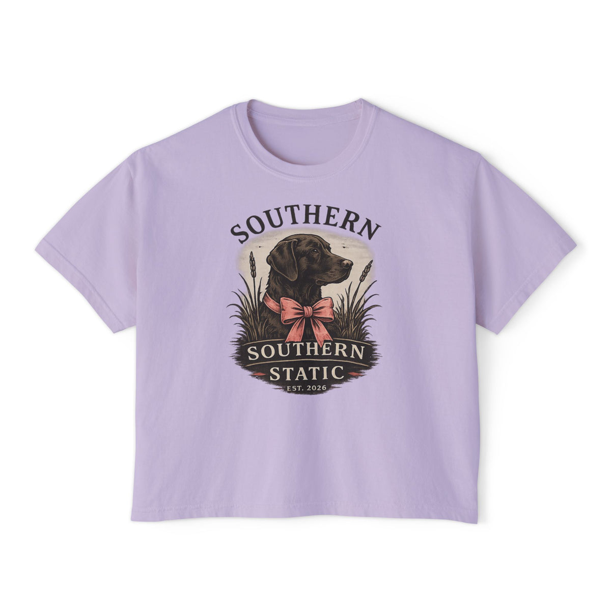 Southern Static Labrador Graphic Tee — Women's Boxy T-Shirt