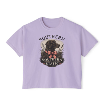 Southern Static Labrador Graphic Tee — Women's Boxy T-Shirt