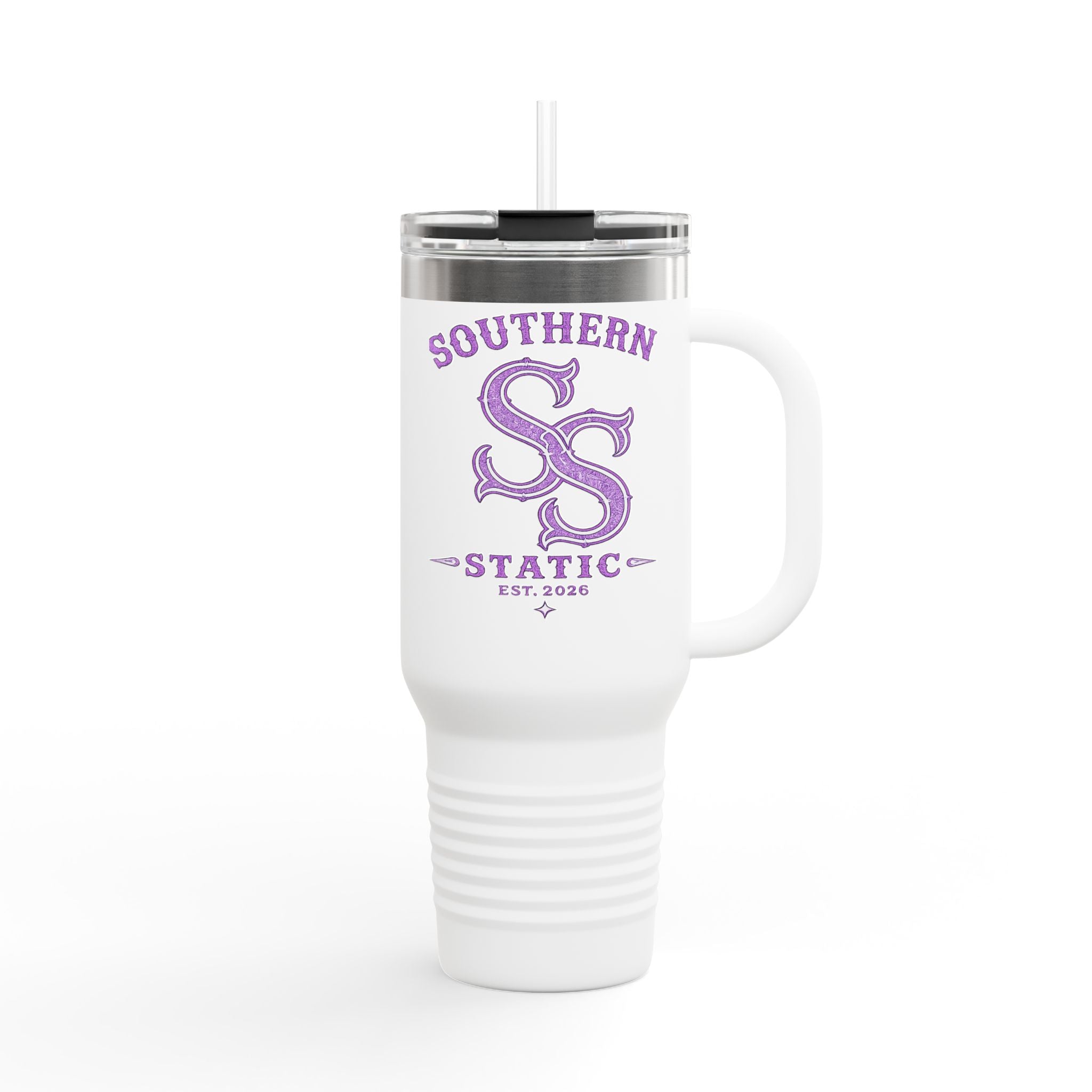40oz Insulated Travel Mug — Southern Static Logo Stainless Tumbler