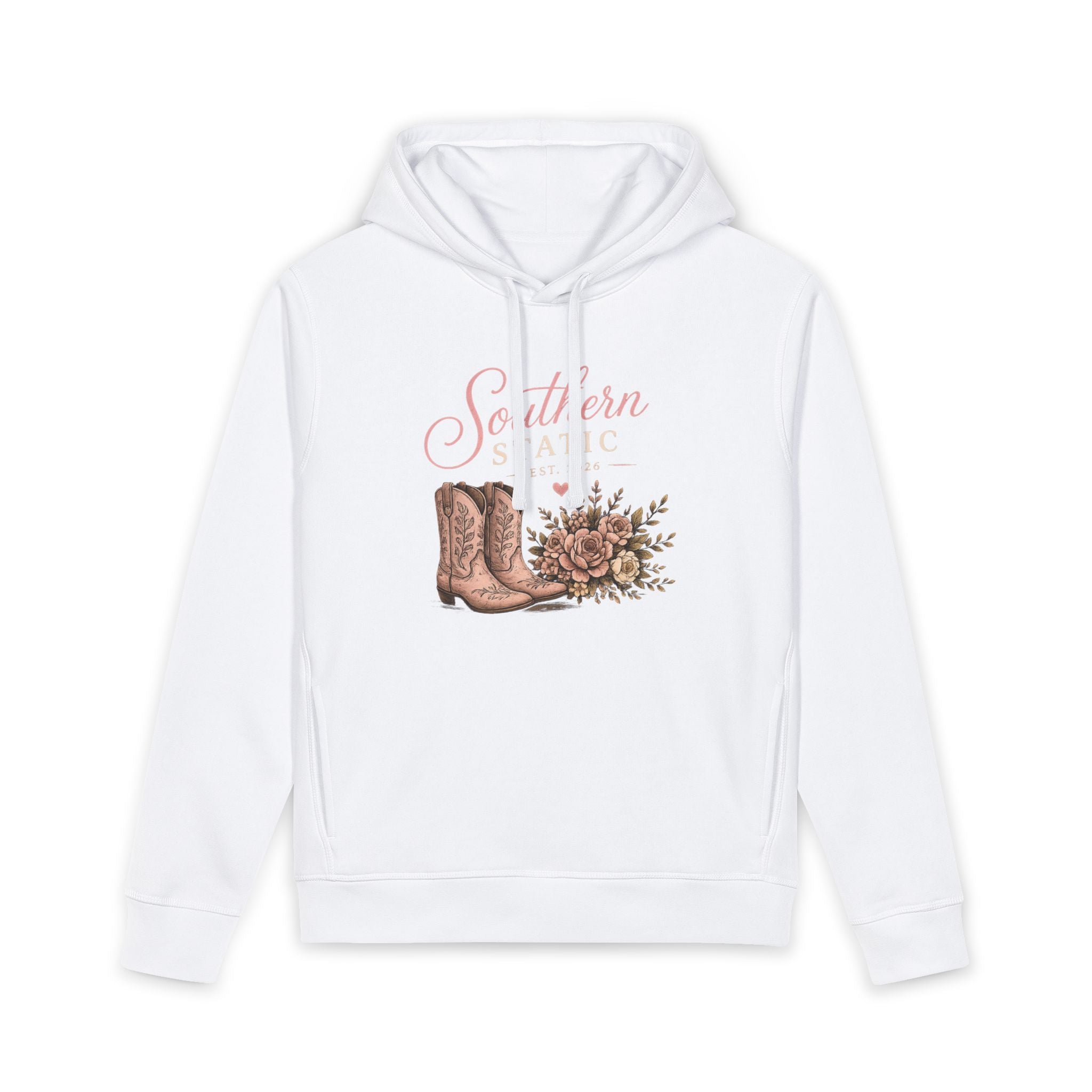 Southern Cowboy Boots Hoodie — 'Southern' Floral Western Pullover