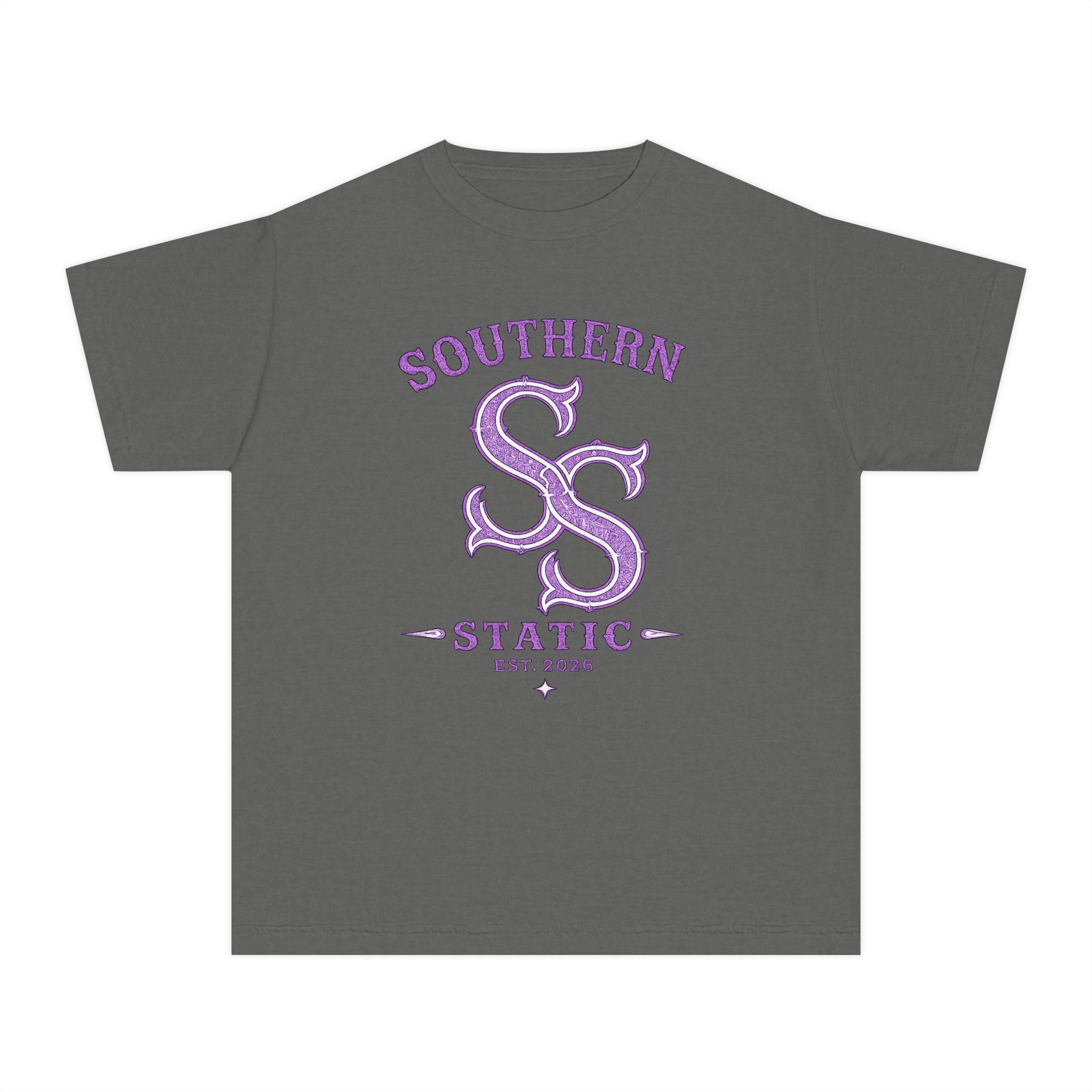 Southern Static Youth Tee — Yellow Graphic SS Logo Shirt