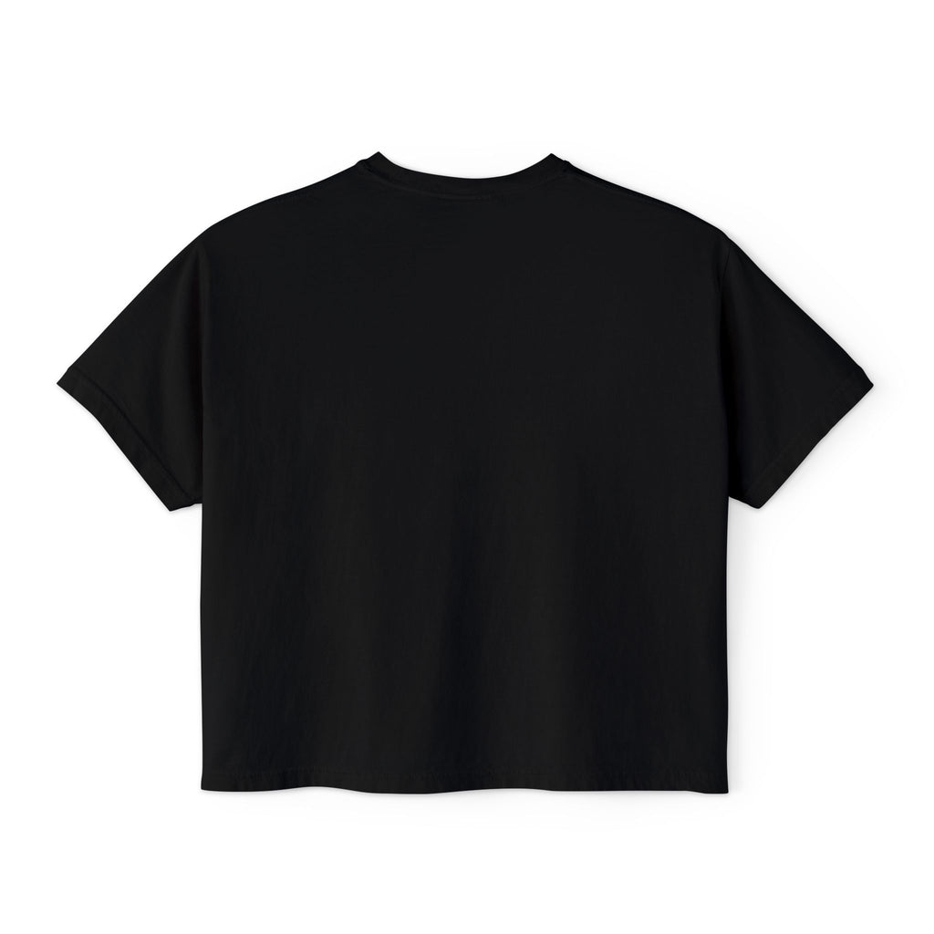 Southern Static Women's Boxy Tee — Retro Script Graphic Crop T-Shirt