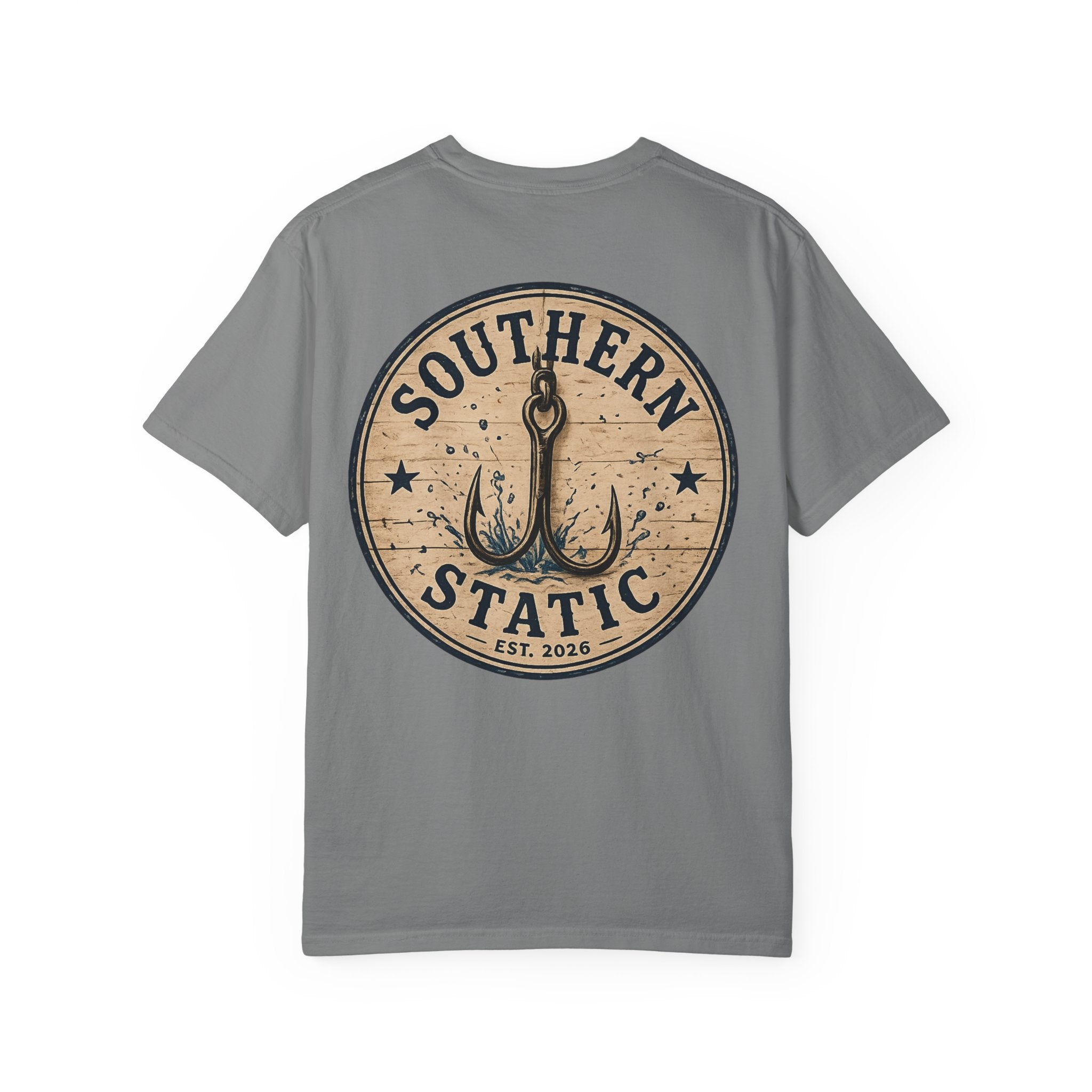 Southern Static Fishing T-Shirt — Rustic Anchor Logo Tee
