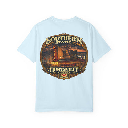 Huntsville Alabama Southern Static T-Shirt — Vintage City Skyline Tee