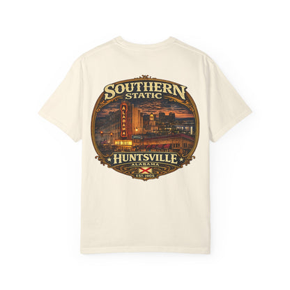 Huntsville Alabama Southern Static T-Shirt — Vintage City Skyline Tee
