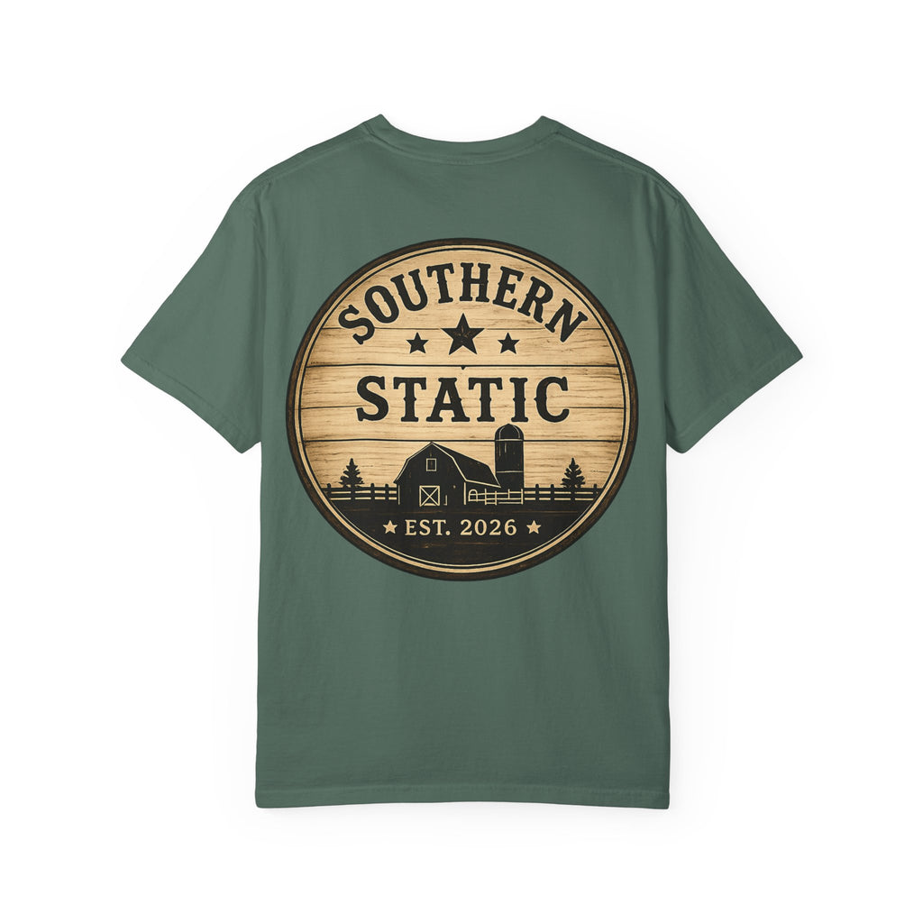 Southern Static Barn Logo T-Shirt — Rustic Farmhouse Graphic Tee