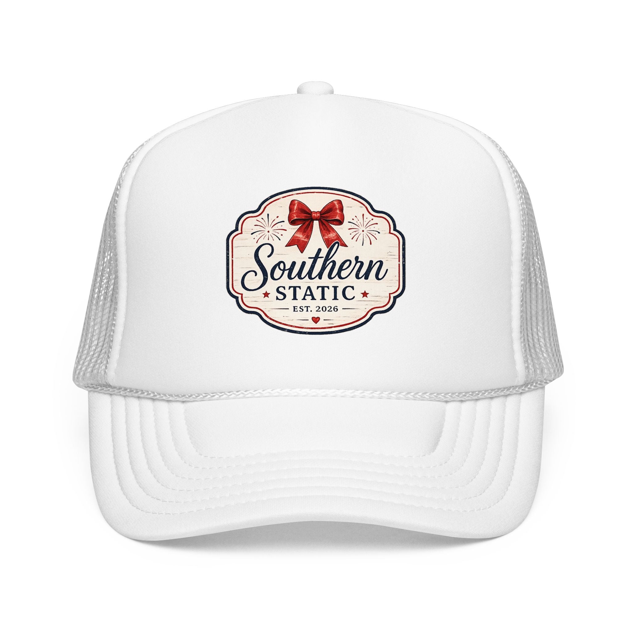 Women’s Southern Static Trucker Hat – Vintage Badge Logo Foam Cap