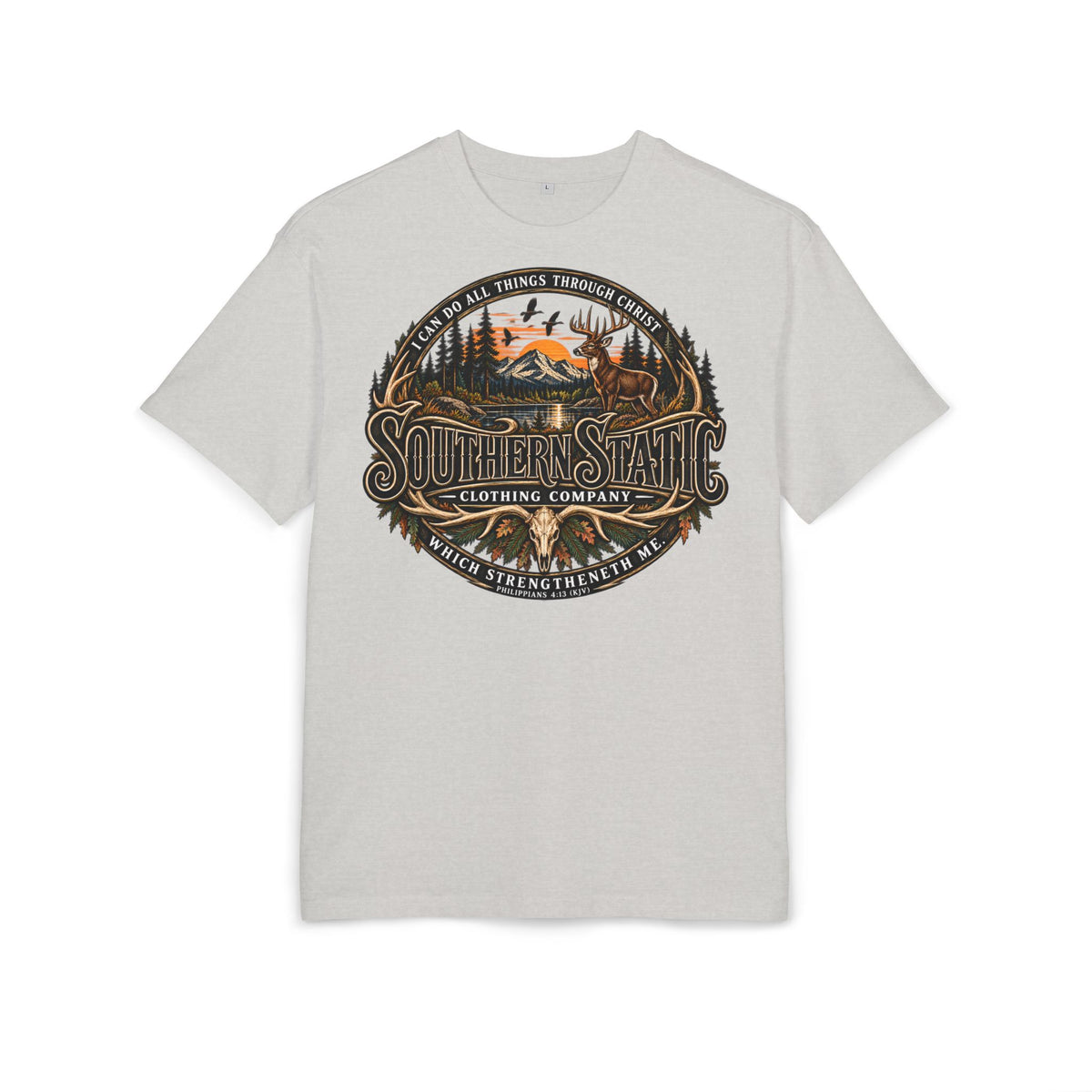 Southern Static Graphic Tee — Outdoor Vintage Sunset Design