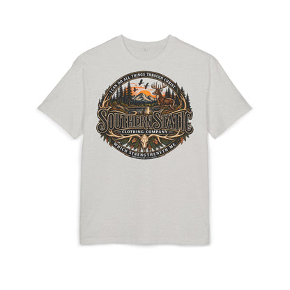 Southern Static Graphic Tee — Outdoor Vintage Sunset Design