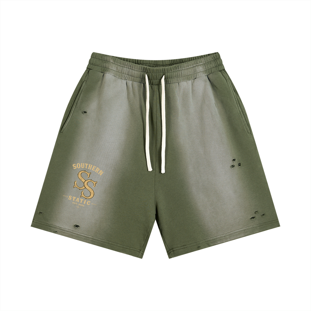 Sun Fade Distressed Shorts