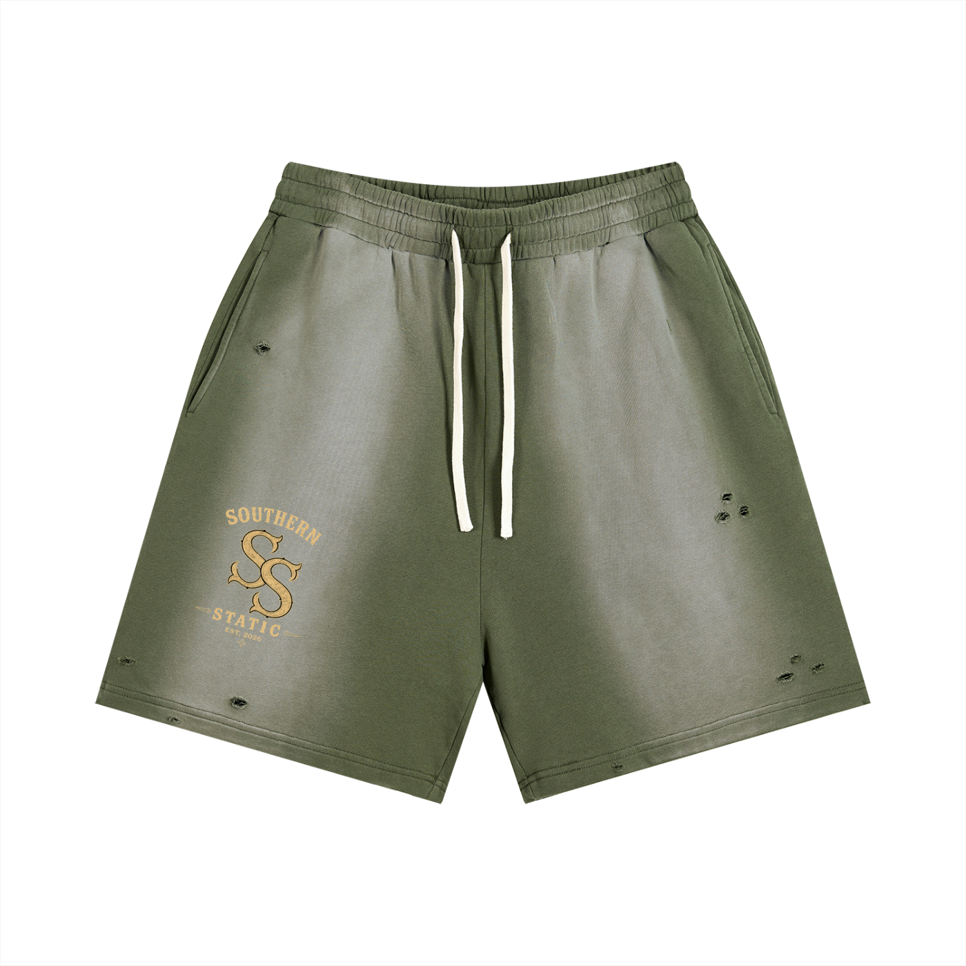 Sun Fade Distressed Shorts