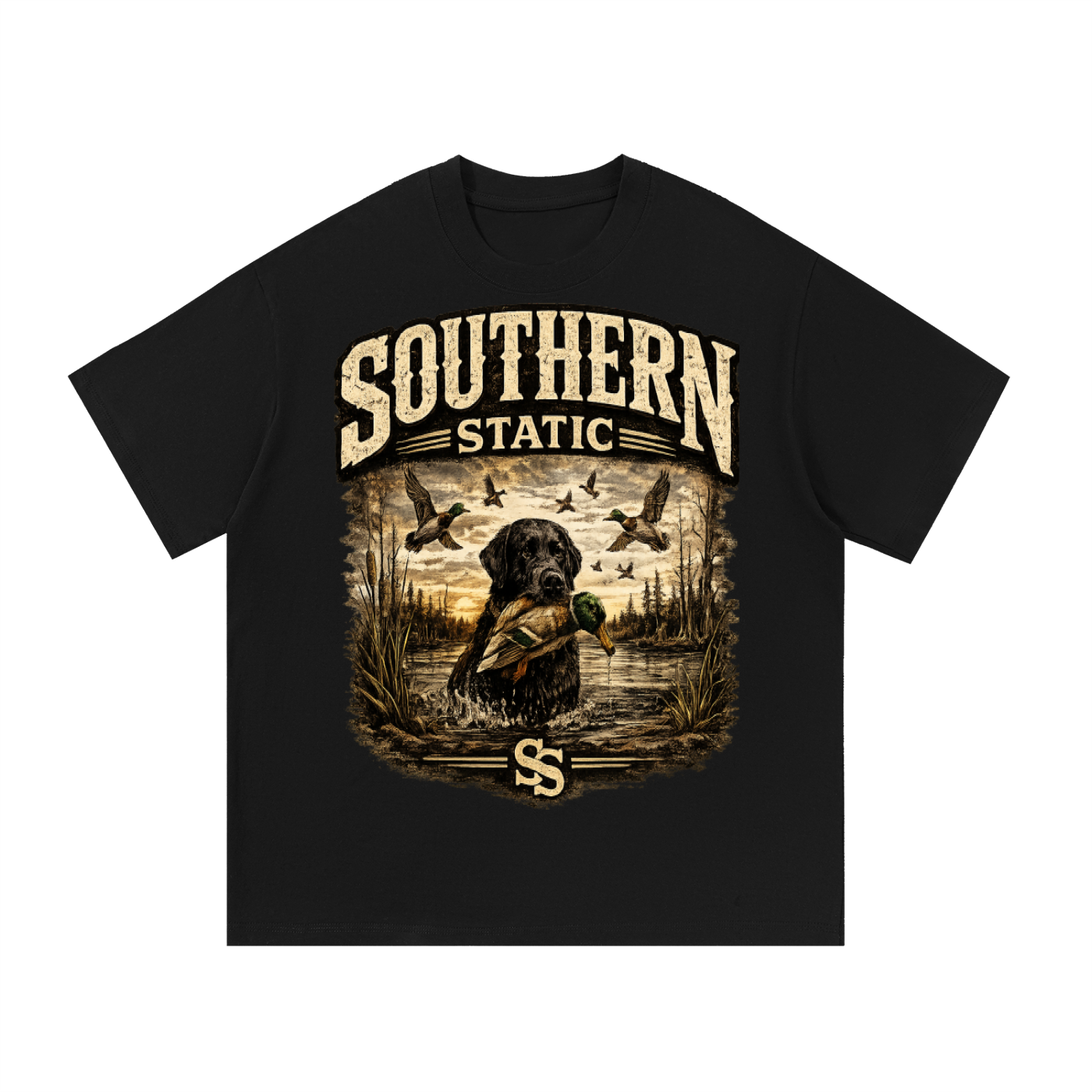 Southern Static Black Lab Waterfowl Tee