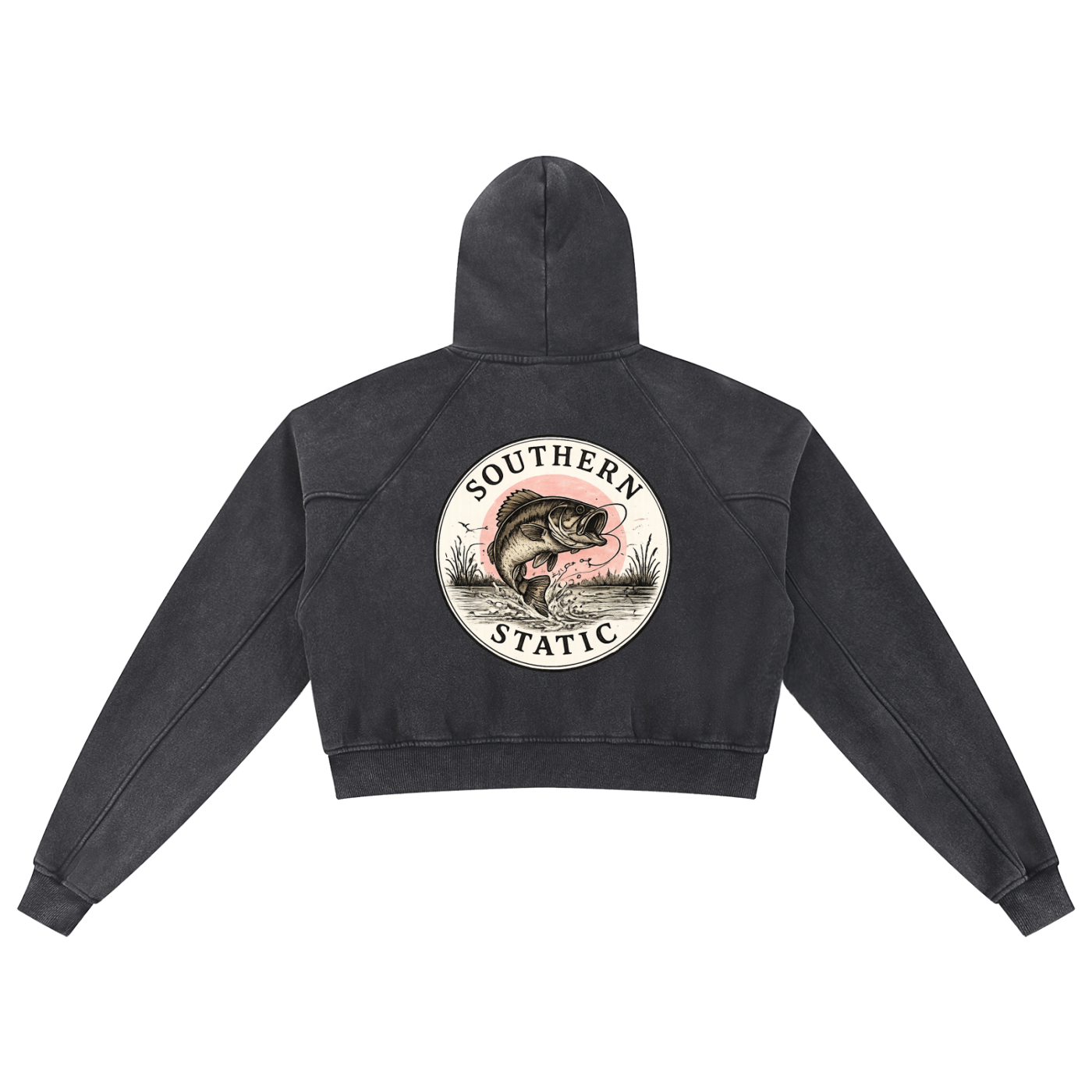 Snow Washed Cropped Hoodie