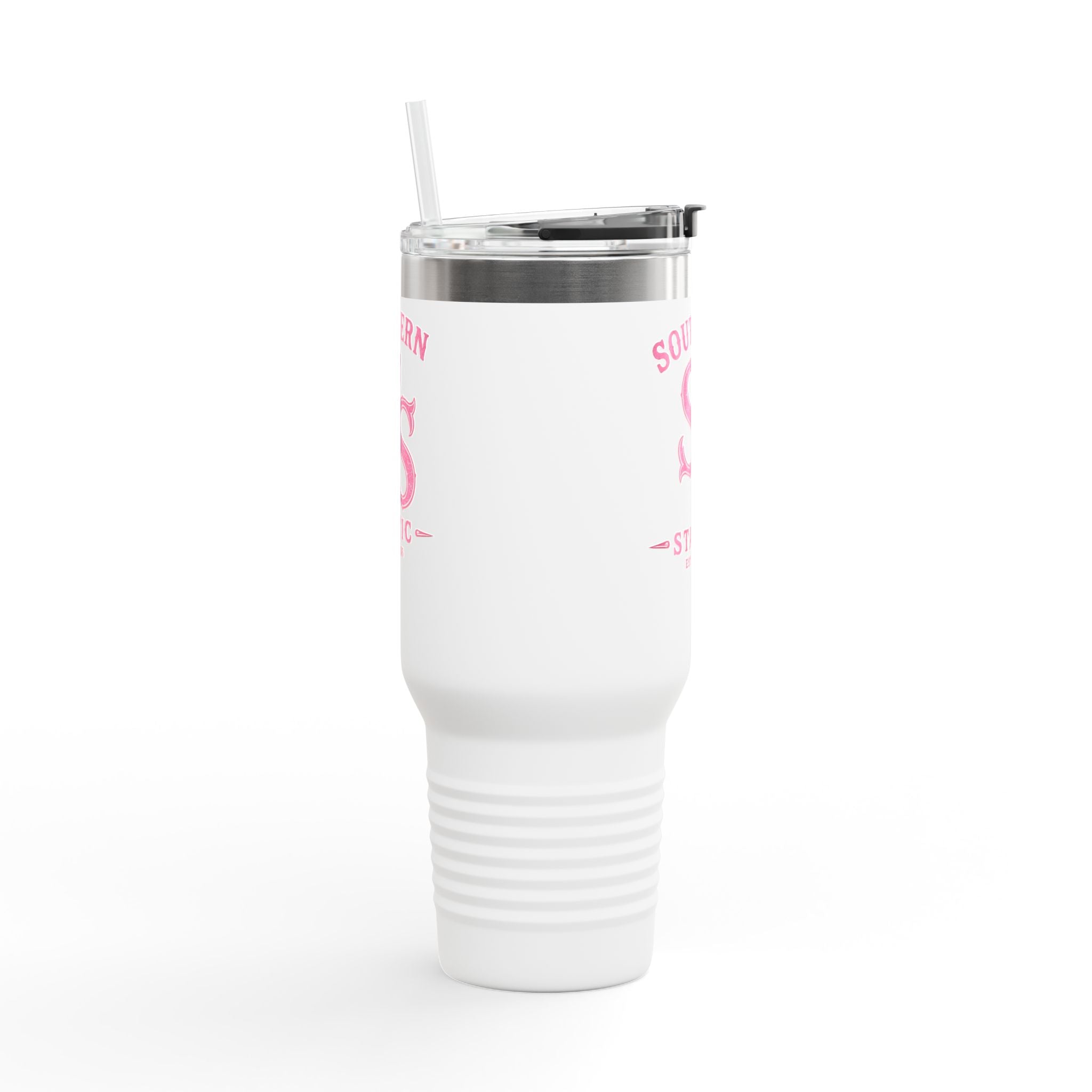 40oz Insulated Travel Mug — Southern Static Pink Logo