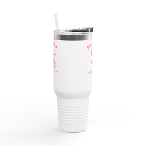 40oz Insulated Travel Mug — Southern Static Pink Logo
