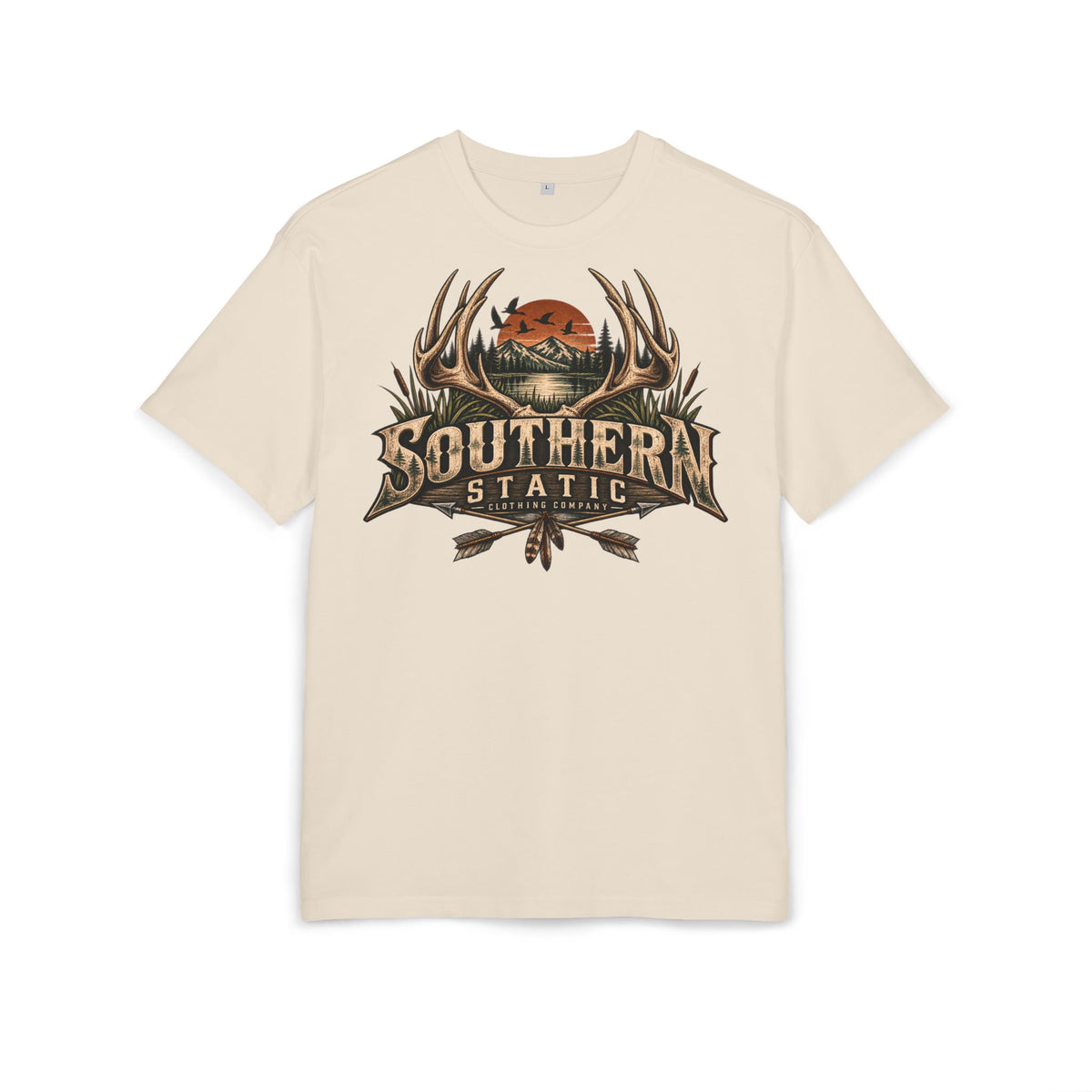 Southern Static Graphic Tee — Vintage Hunting Antlers Shirt